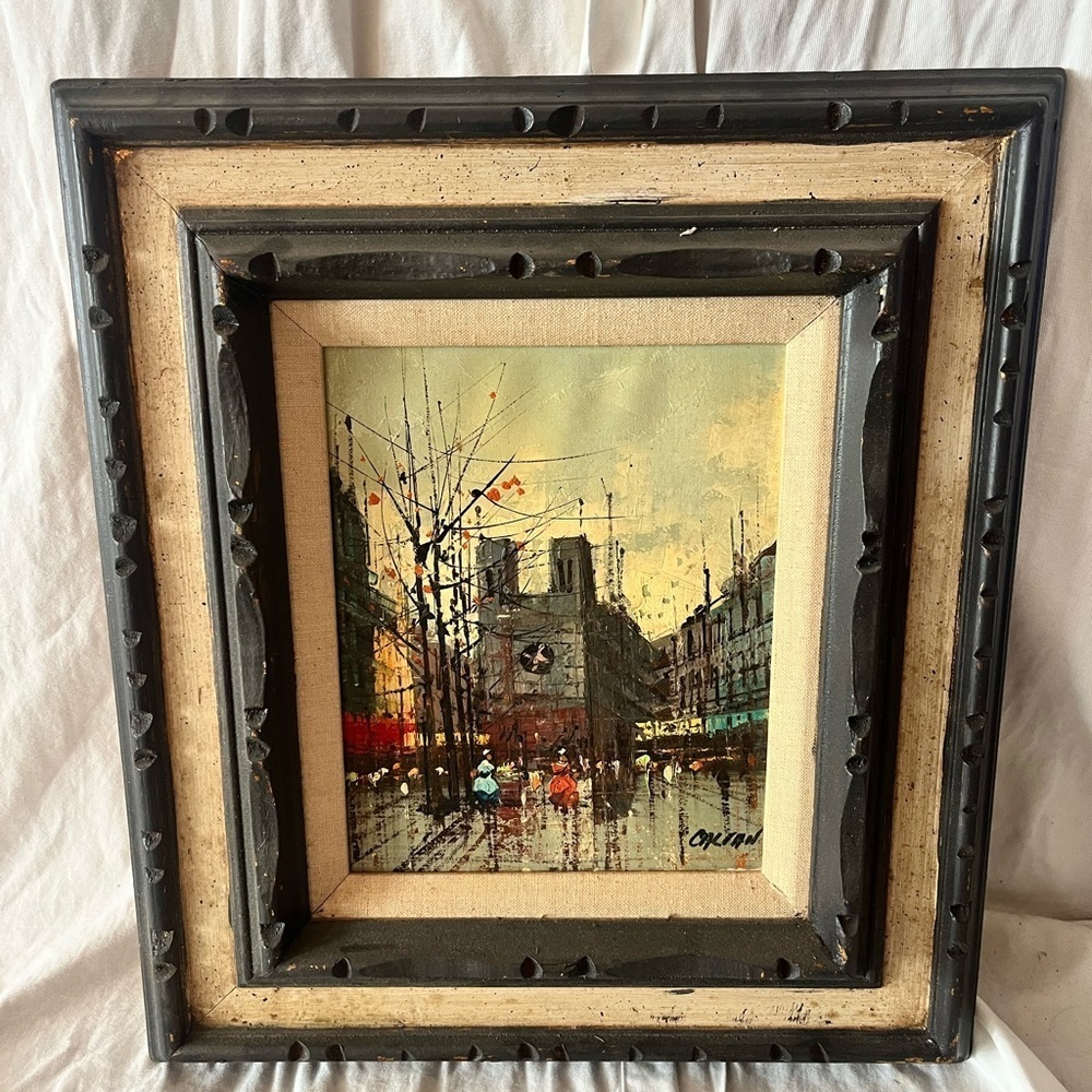 Calvan, Paris Street Scene, Oil on Canvas, signed 'Calvan'